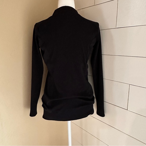Mono B Activewear Jacket Womens M Black Full Zip Mock Neck Jacket Thumbhole - Picture 7 of 8